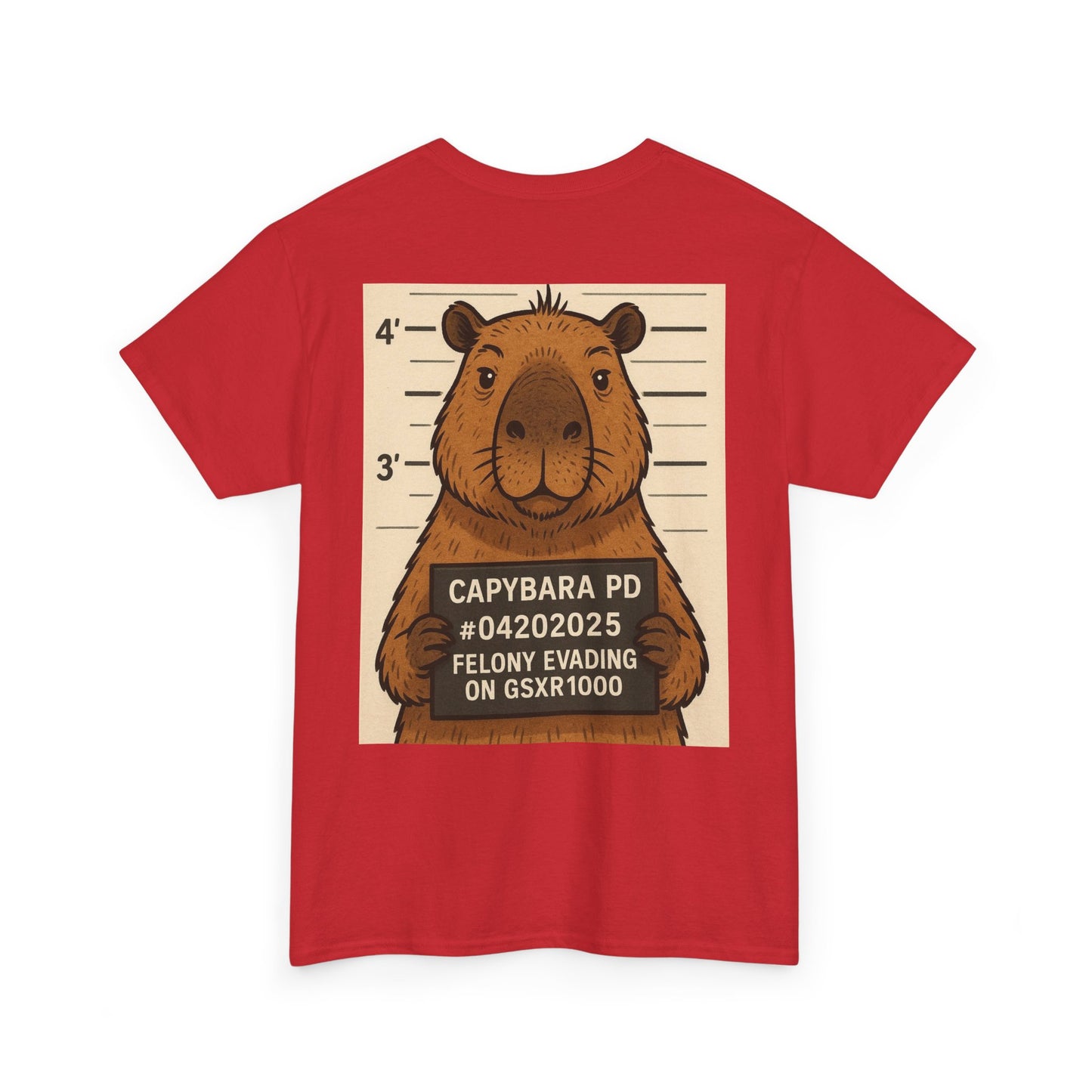 Capybara Mugshot Cotton T-Shirt