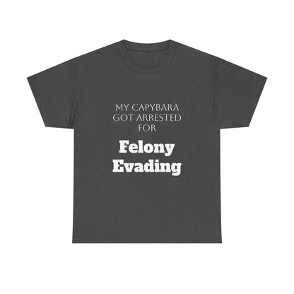 Capybara Mugshot Cotton T-Shirt