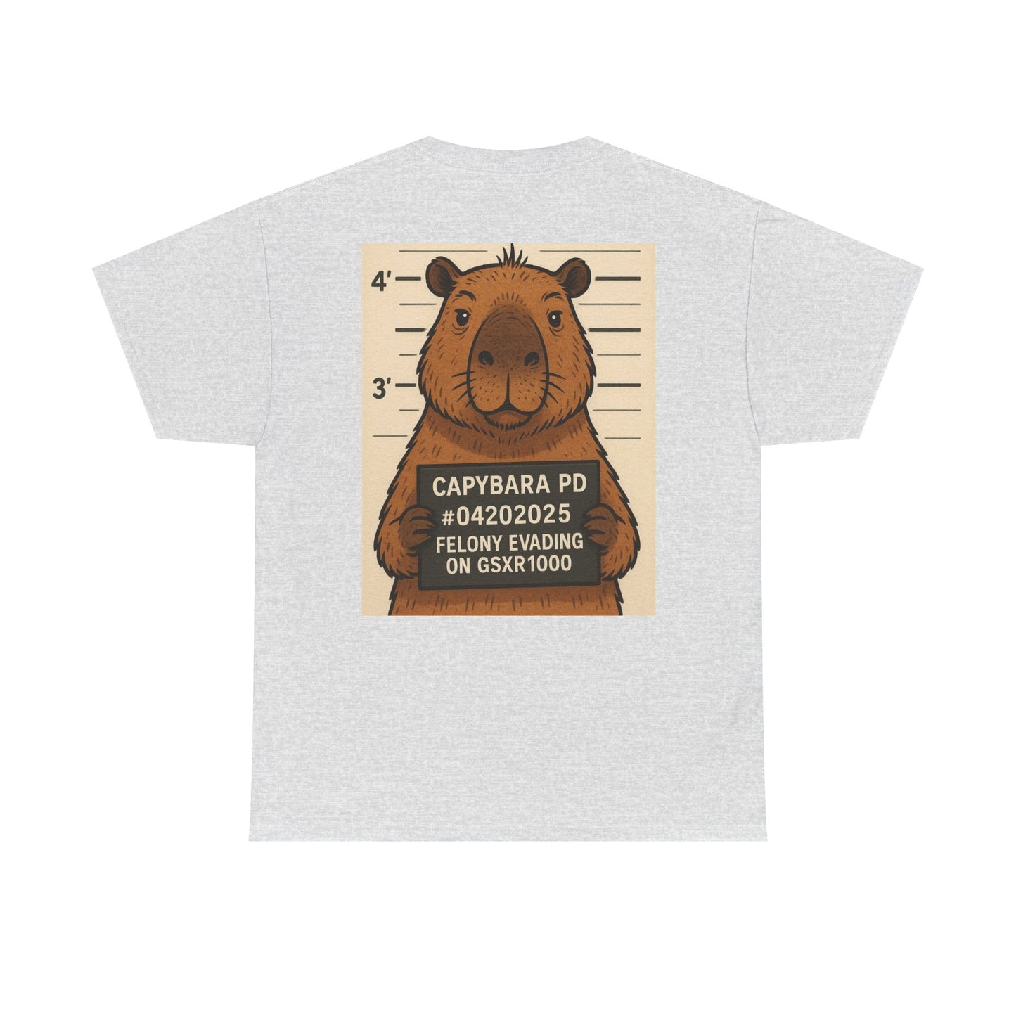 Capybara Mugshot Cotton T-Shirt