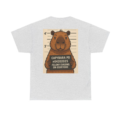 Capybara Mugshot Cotton T-Shirt