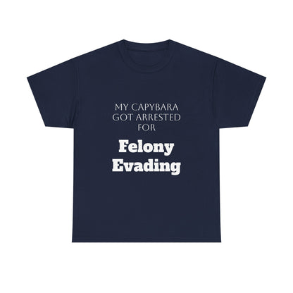Capybara Mugshot Cotton T-Shirt