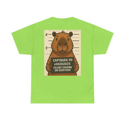 Capybara Mugshot Cotton T-Shirt