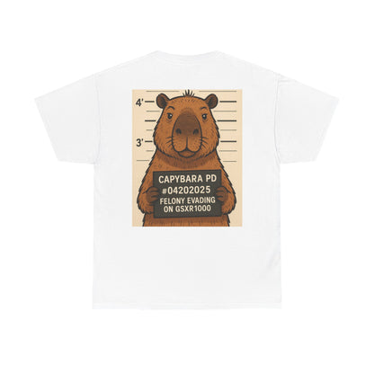 Capybara Mugshot Cotton T-Shirt