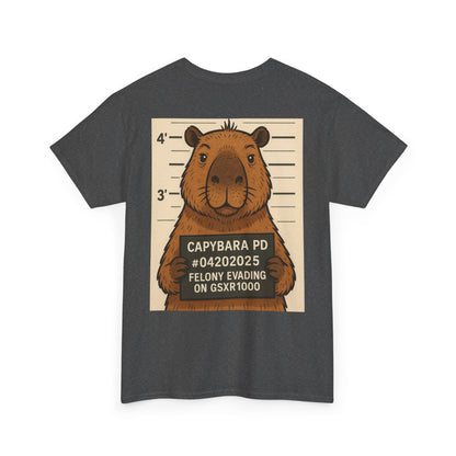Capybara Mugshot Cotton T-Shirt