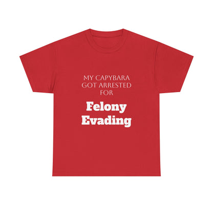 Capybara Mugshot Cotton T-Shirt
