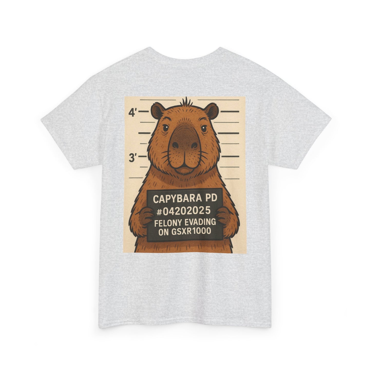 Capybara Mugshot Cotton T-Shirt