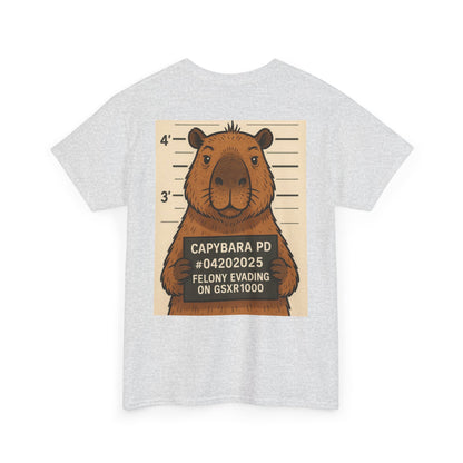 Capybara Mugshot Cotton T-Shirt