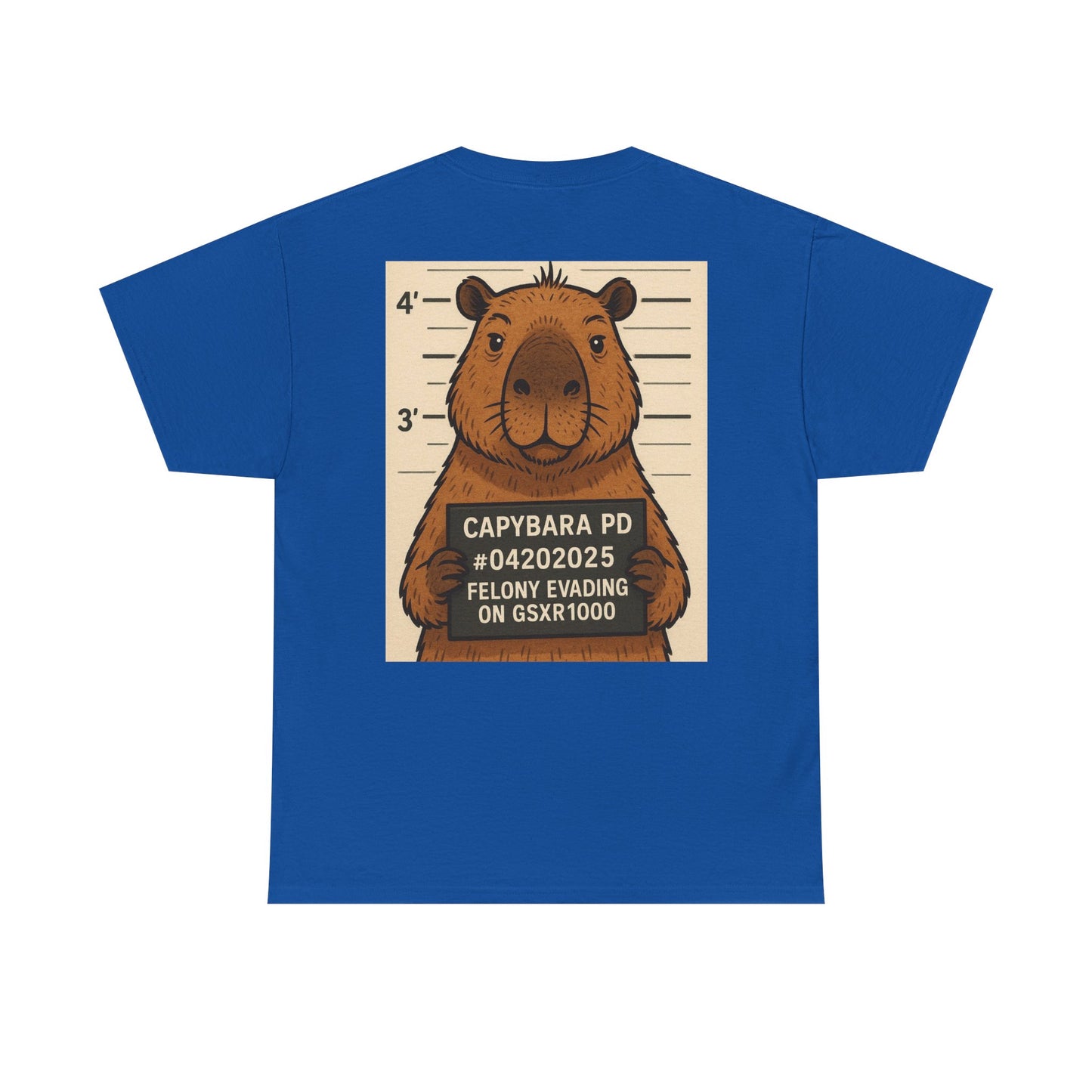 Capybara Mugshot Cotton T-Shirt