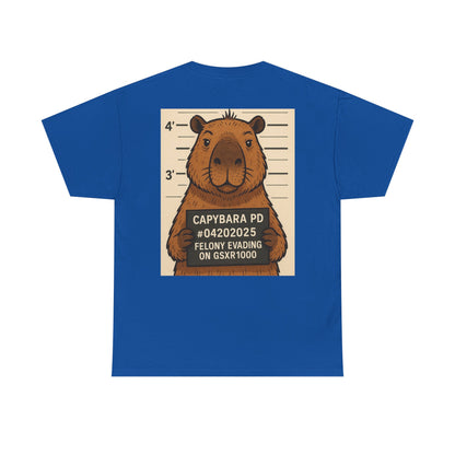 Capybara Mugshot Cotton T-Shirt