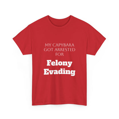 Capybara Mugshot Cotton T-Shirt