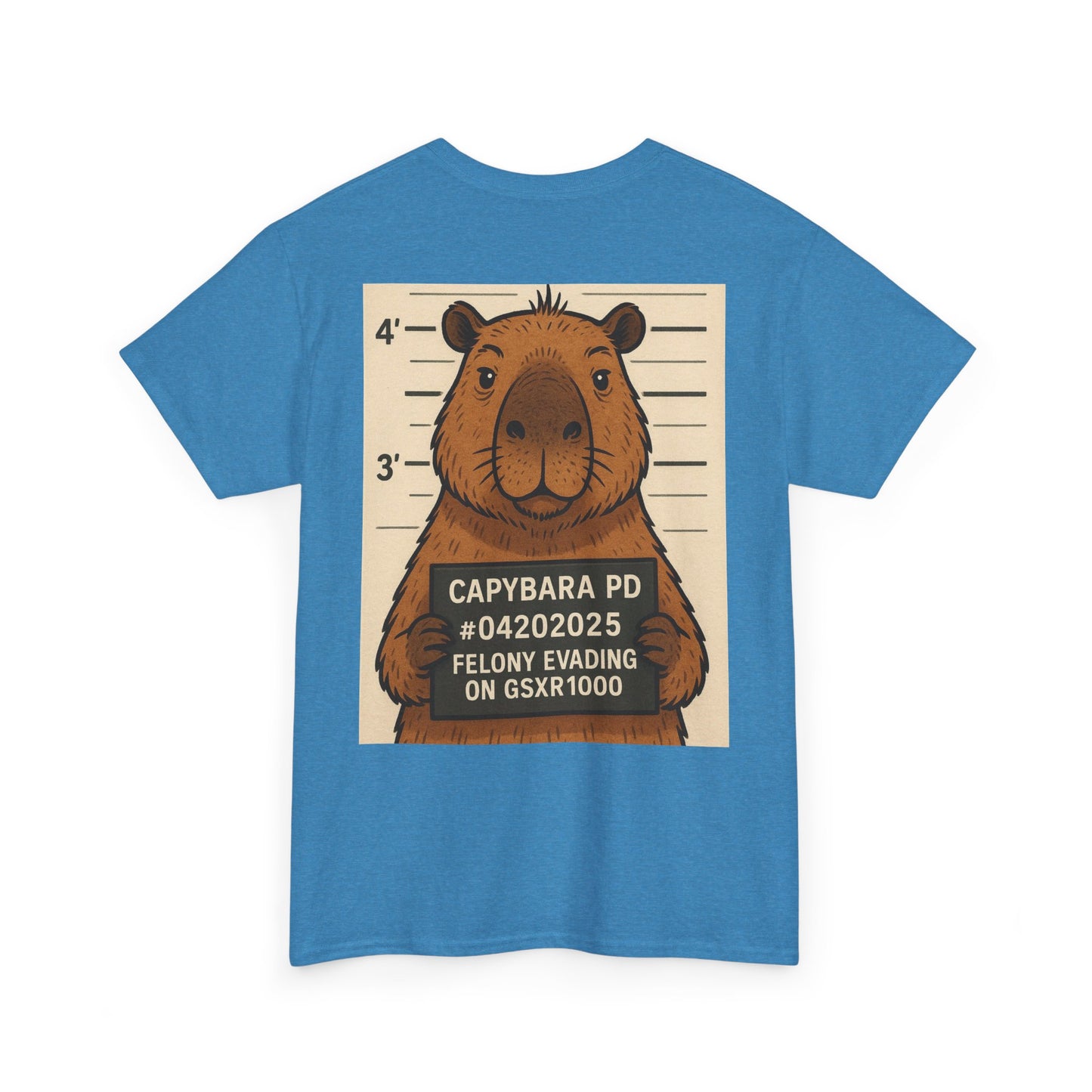 Capybara Mugshot Cotton T-Shirt