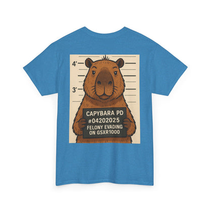 Capybara Mugshot Cotton T-Shirt