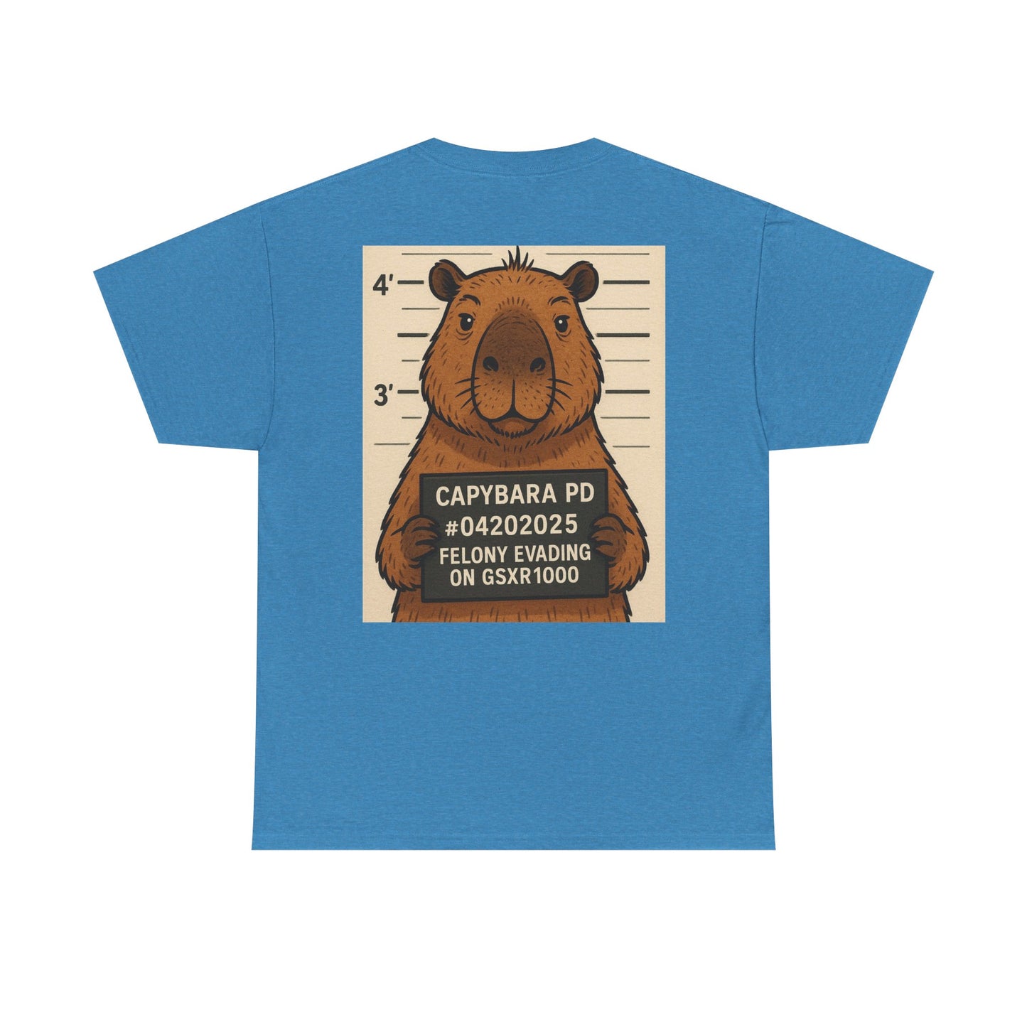 Capybara Mugshot Cotton T-Shirt