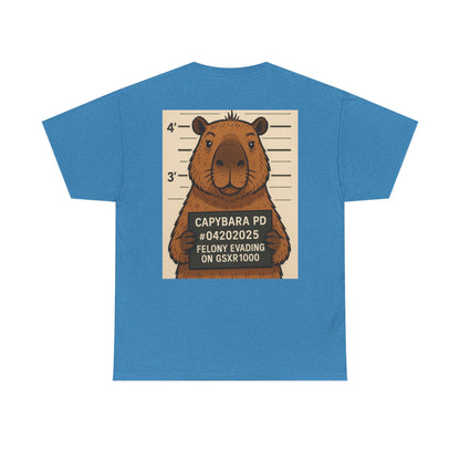 Capybara Mugshot Cotton T-Shirt