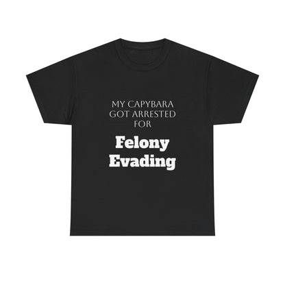 Capybara Mugshot Cotton T-Shirt
