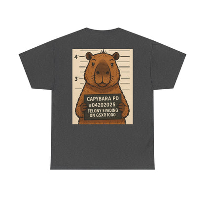 Capybara Mugshot Cotton T-Shirt