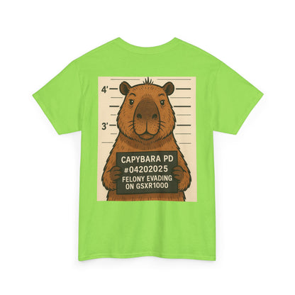 Capybara Mugshot Cotton T-Shirt