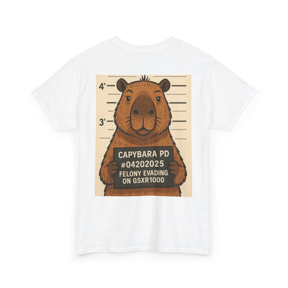 Capybara Mugshot Cotton T-Shirt