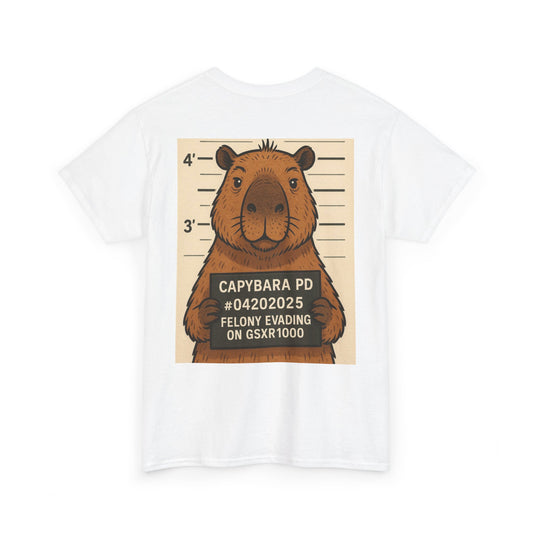 Capybara Mugshot Cotton T-Shirt