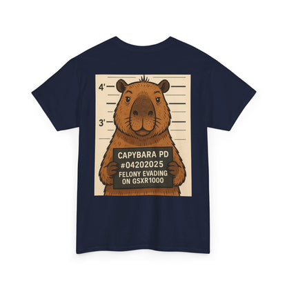 Capybara Mugshot Cotton T-Shirt