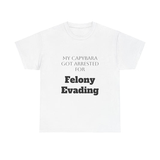 Capybara Mugshot Cotton T-Shirt
