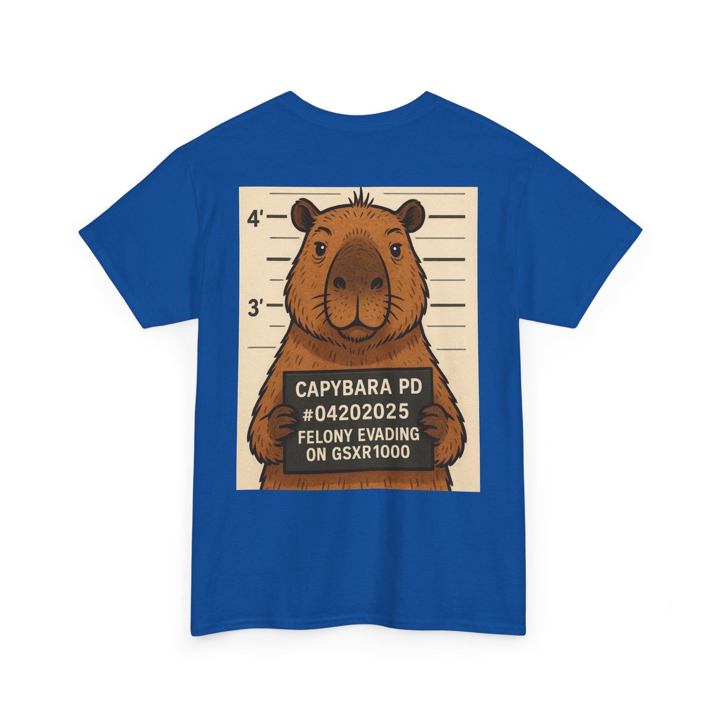 Capybara Mugshot Cotton T-Shirt