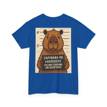 Capybara Mugshot Cotton T-Shirt