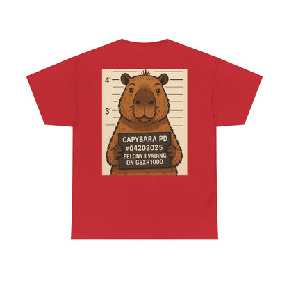 Capybara Mugshot Cotton T-Shirt